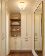 Opaque Curated Mouth-Blown Frosted Glass Flush M – architectural ceiling profile