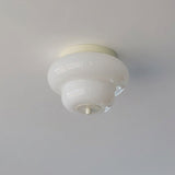 Opaque Curated Mouth-Blown Frosted Glass Flush M – Dia 28cm x H 21cm  ∅ 11 x H 8.2 finish configuration #1
