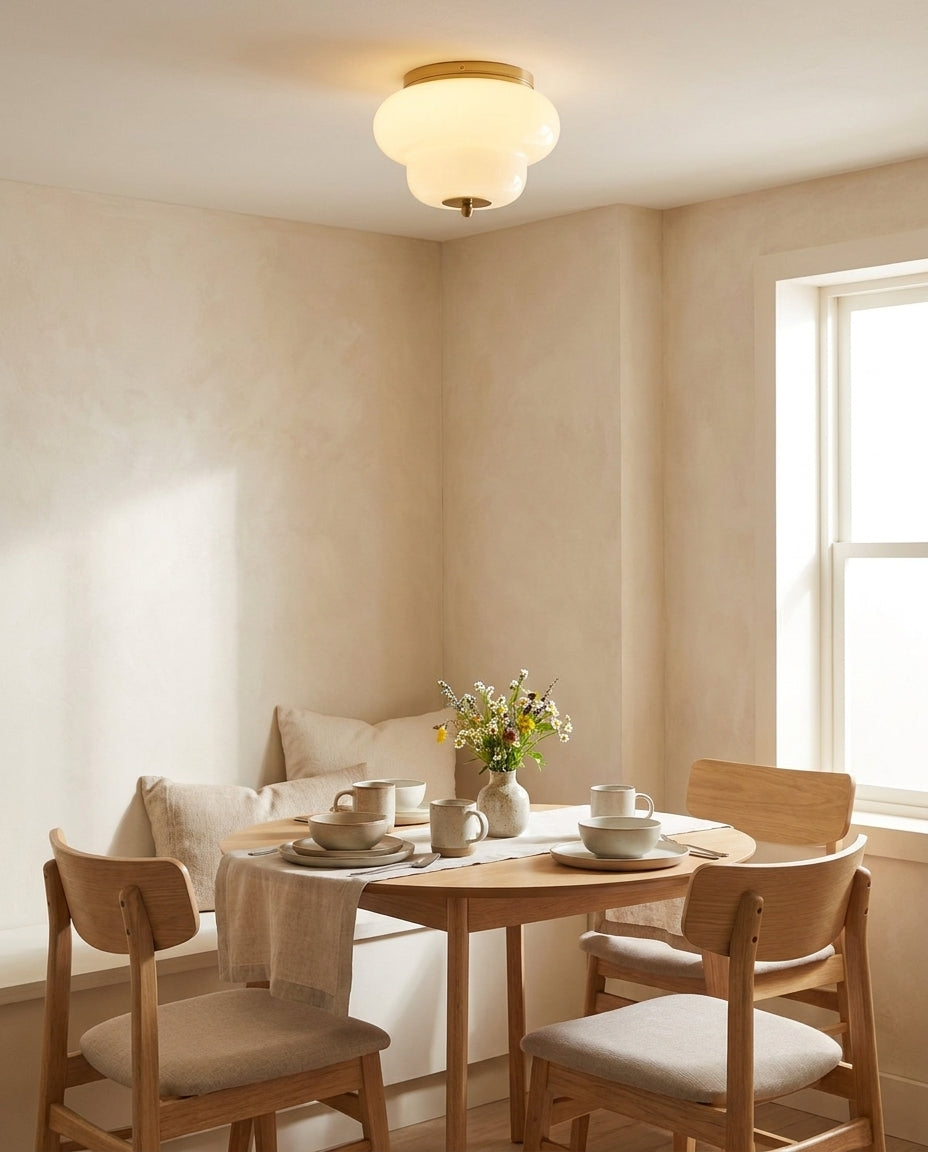 Opaque Curated Mouth-Blown Frosted Glass Flush M