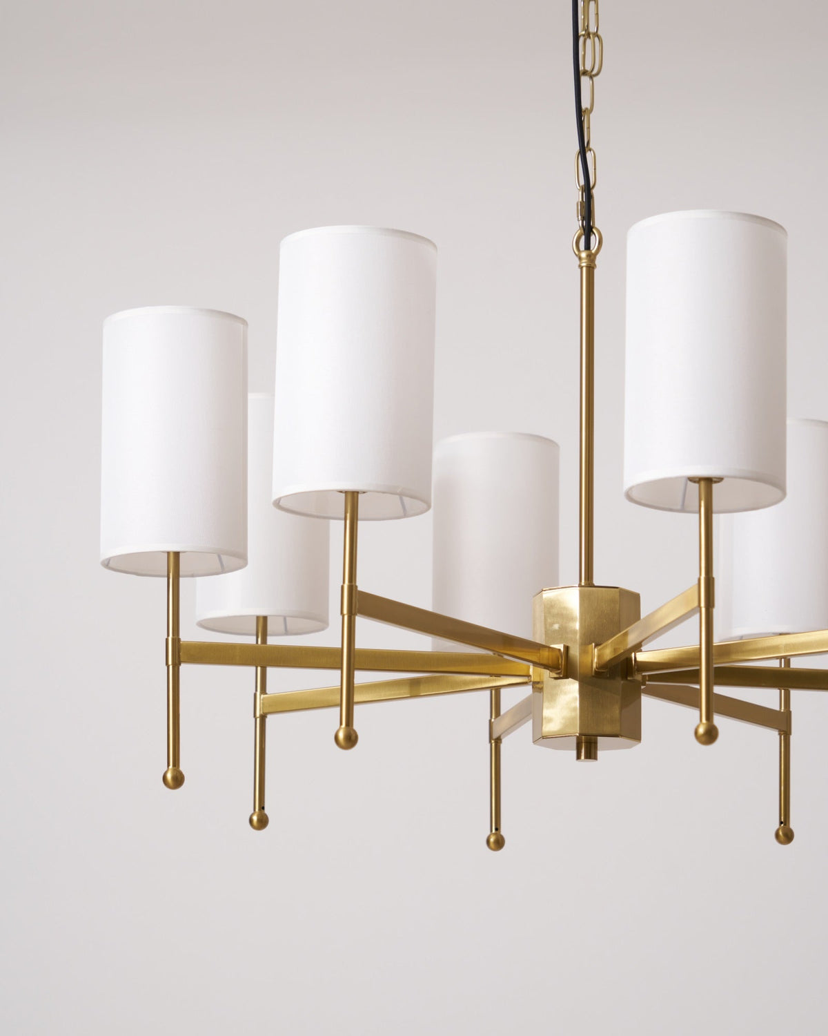Brilliancess Brass Curated Solid Brass Chandelie – unlit natural material contrast