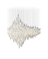Opera Curated Mouth-Blown Frosted Glass Chandeli – macro detail view #1