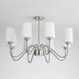 Opulenza Curated Mouth-Blown Frosted Glass Chand – structural canopy joint detail