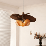 Orabel Ember Curated Amber Art Glass Chandelier – architectural ceiling profile