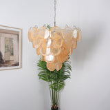 Orange Glass Disc Chandelier – Ambient Illumination in Luxury Interior Setting View 6