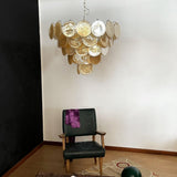 Orange Glass Disc Chandelier – Ambient Illumination in Luxury Interior Setting View 15