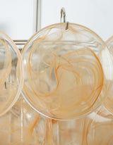 Orange Glass Disc Chandelier – Ambient Illumination in Luxury Interior Setting View 9
