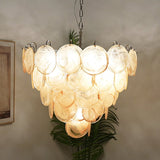 Orange Glass Disc Chandelier – Ambient Illumination in Luxury Interior Setting View 3