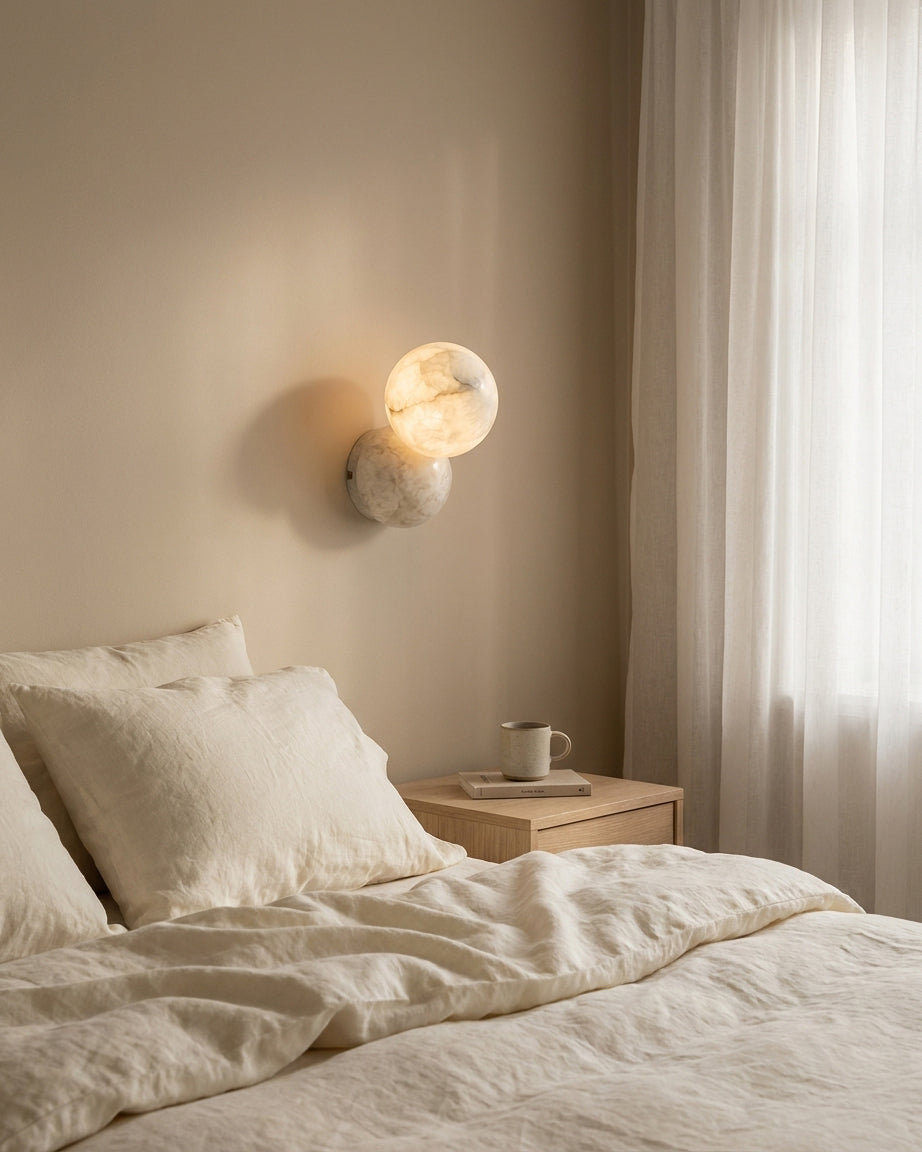 Orb Alabaster Curated Alabaster Wall Sconce