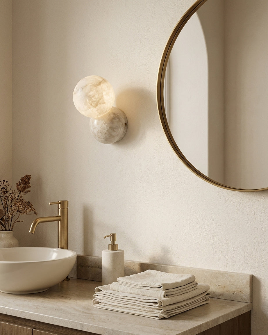 Orb Alabaster Curated Alabaster Wall Sconce