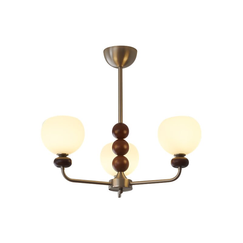 Orb Walnut Chandelier – Ambient Illumination in Luxury Interior Setting View 13