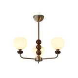 Orb Walnut Chandelier – Ambient Illumination in Luxury Interior Setting View 13