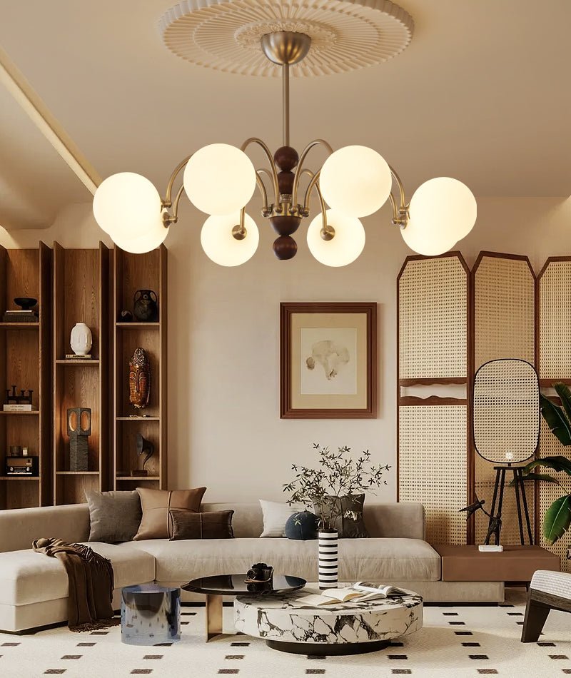 Orbital Curve Chandelier – Ambient Illumination in Luxury Interior Setting View 8