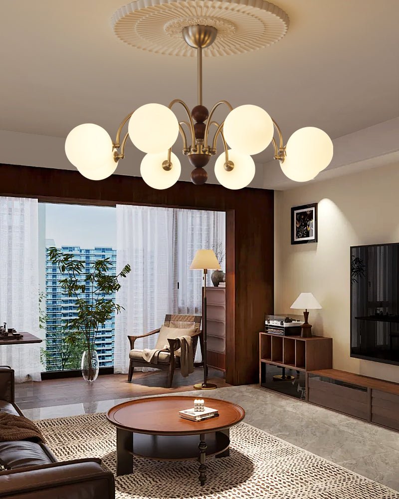 Orbital Curve Chandelier – Ambient Illumination in Luxury Interior Setting View 10
