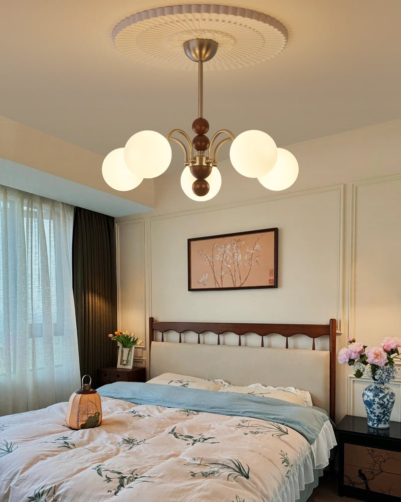 Orbital Curve Chandelier – Ambient Illumination in Luxury Interior Setting View 11