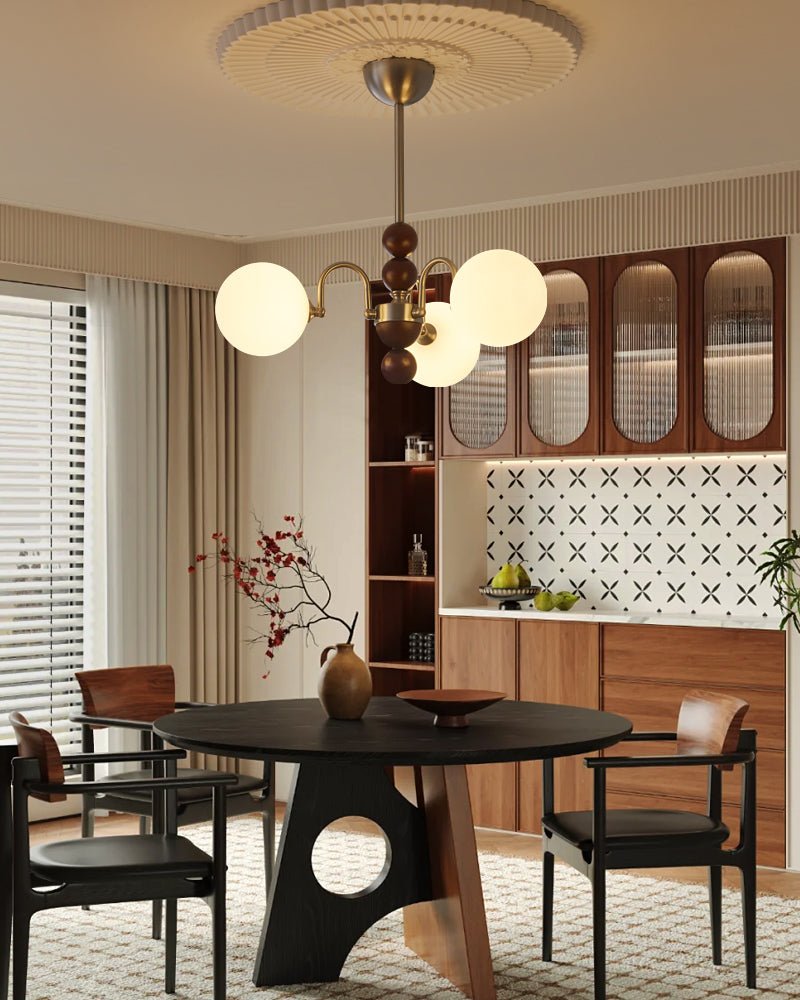 Orbital Curve Chandelier – Ambient Illumination in Luxury Interior Setting View 12