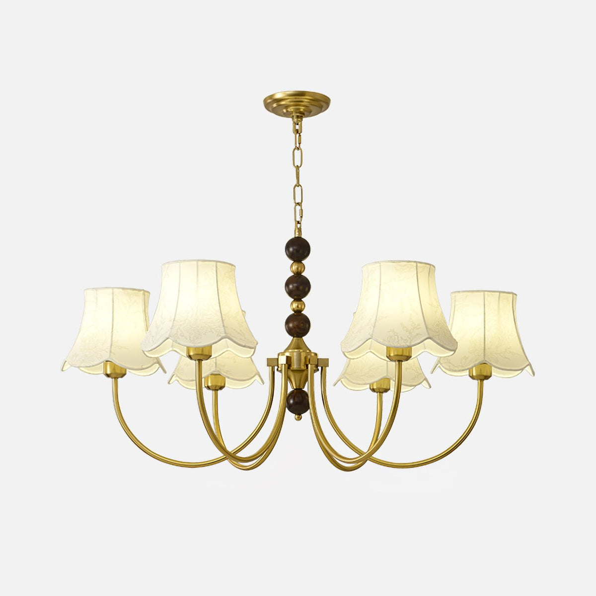 Orchid Fabric Chandelier – Ambient Illumination in Luxury Interior Setting View 17