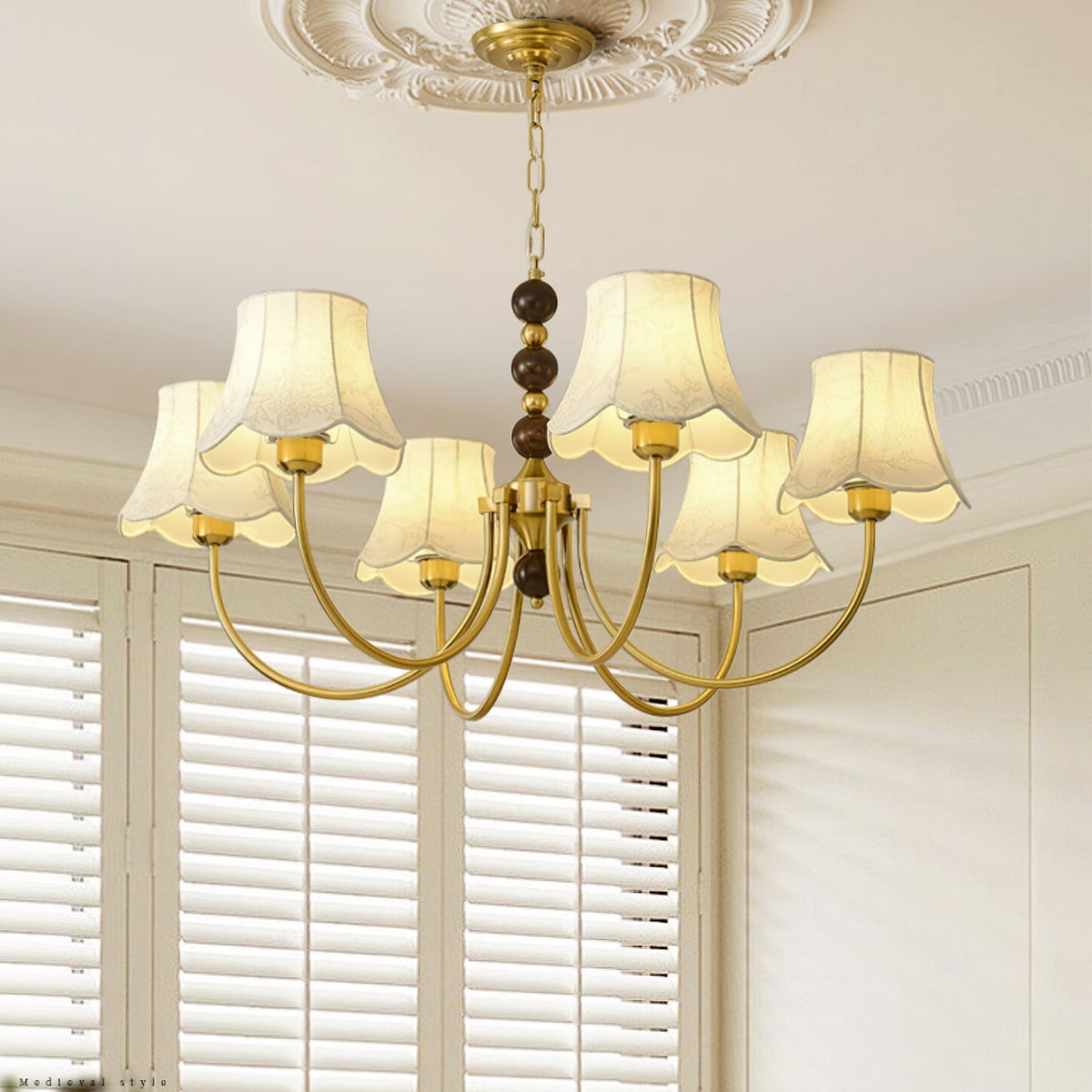 Orchid Fabric Chandelier – Ambient Illumination in Luxury Interior Setting View 6