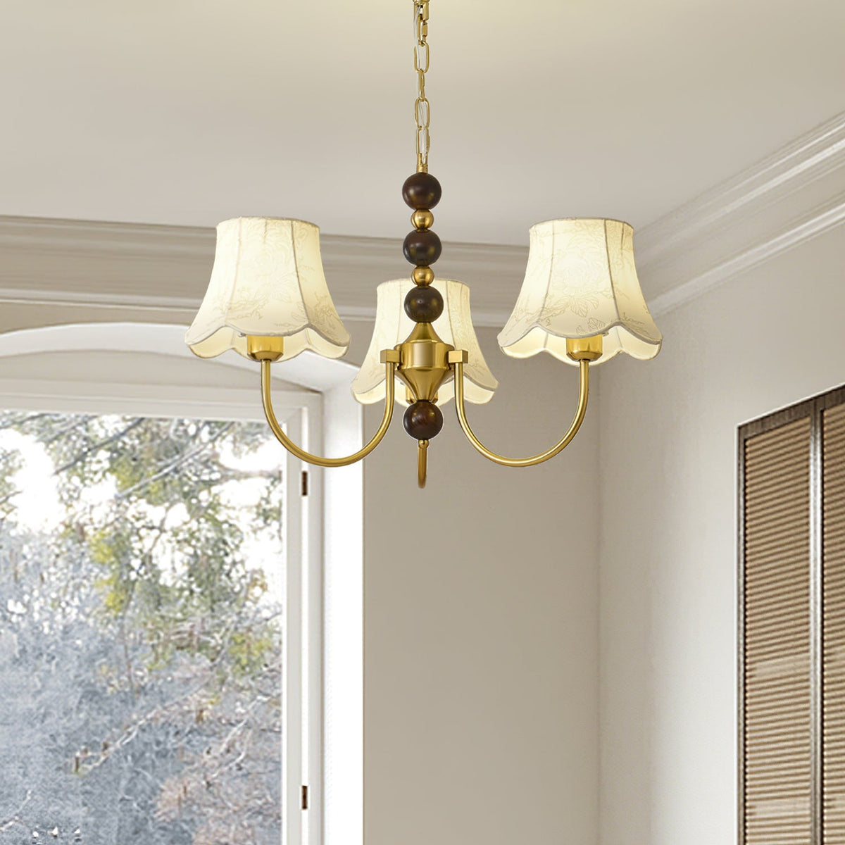 Orchid Fabric Chandelier – Ambient Illumination in Luxury Interior Setting View 9