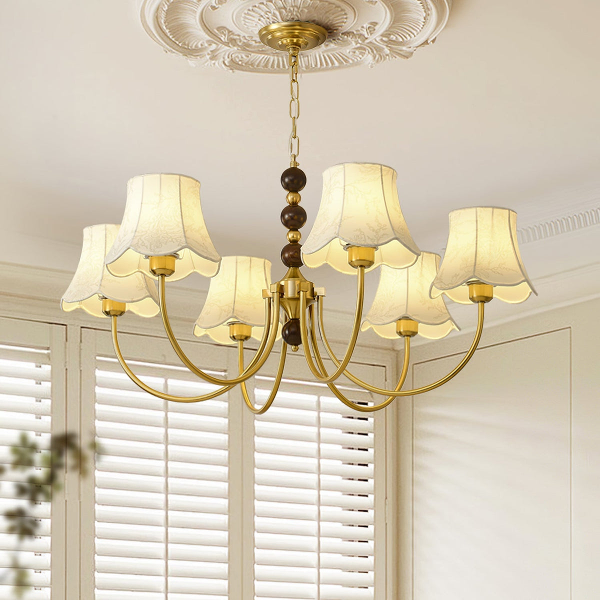 Orchid Fabric Chandelier – Handcrafted Material Texture and Detail View