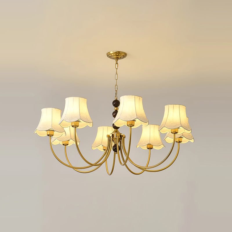 Orchid Fabric Chandelier – Ambient Illumination in Luxury Interior Setting View 15