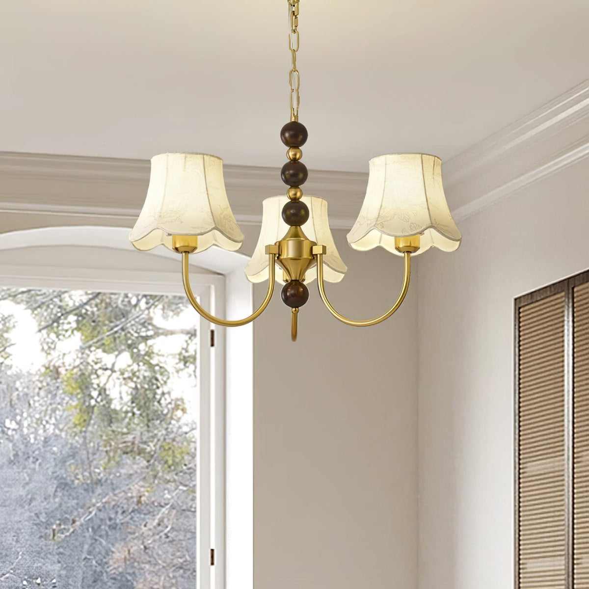 Orchid Fabric Chandelier – Ambient Illumination in Luxury Interior Setting View 10