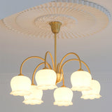 Orchids Brass Chandelier – Ambient Illumination in Luxury Interior Setting View 10