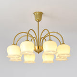 Orchids Brass Chandelier – Ambient Illumination in Luxury Interior Setting View 19