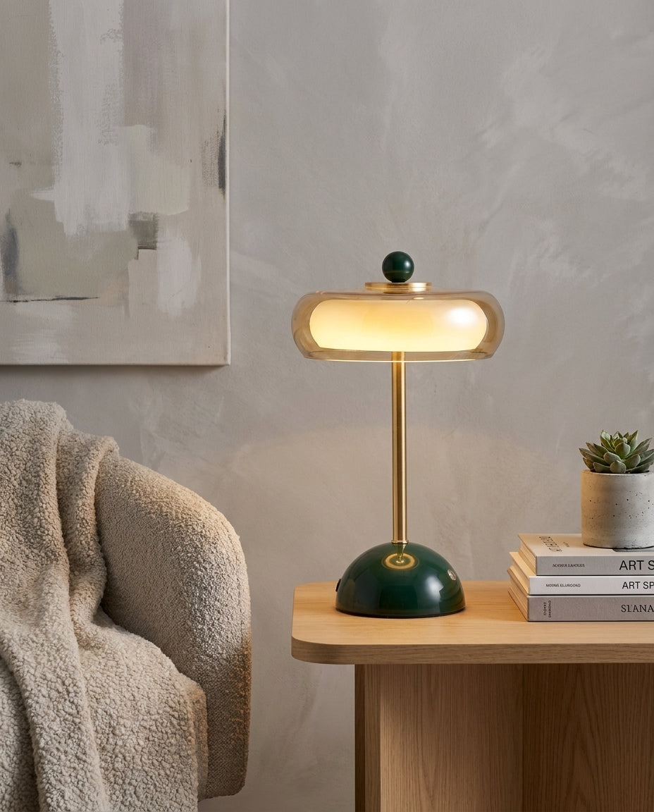 Ormino Disc Curated Mouth-Blown Frosted Glass Ta – handcrafted surface texture
