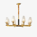Orrefors Brass Curated Mouth-Blown Frosted Glass – Mouth-Blown Frosted Glass Chandelier