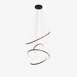 Orrery Rings Curated Solid Brass Chandelier – 4-rings ∅ 7.9+∅ 15.7+∅ 23.6+∅ 31.5 x H 5 finish configuration