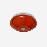 Orvella Curated Amber Art Glass Flush Mount Ceil – Amber Art Glass Flush Mount Ceiling Light