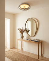 Orvella Curated Amber Art Glass Flush Mount Ceil – handcrafted surface texture