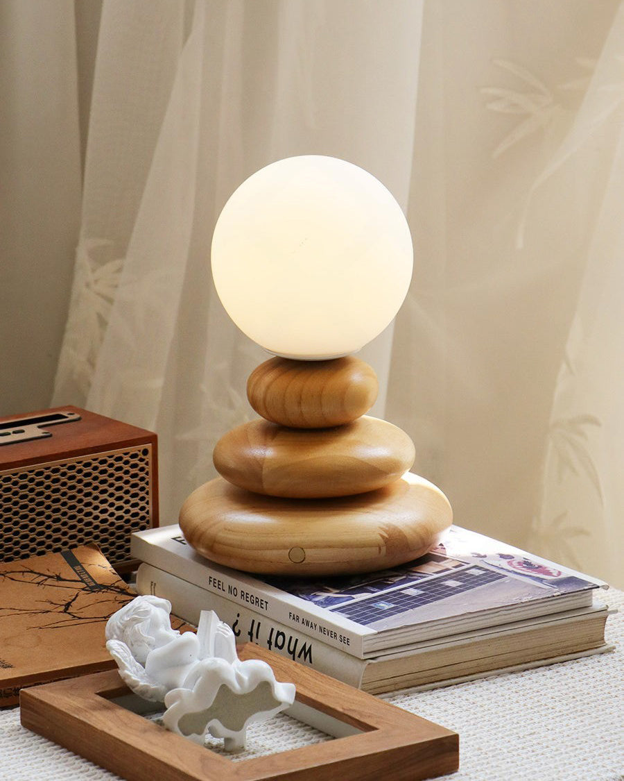 Oryn Charge Curated Mouth-Blown Frosted Glass Ta – illuminated warm ambiance setting
