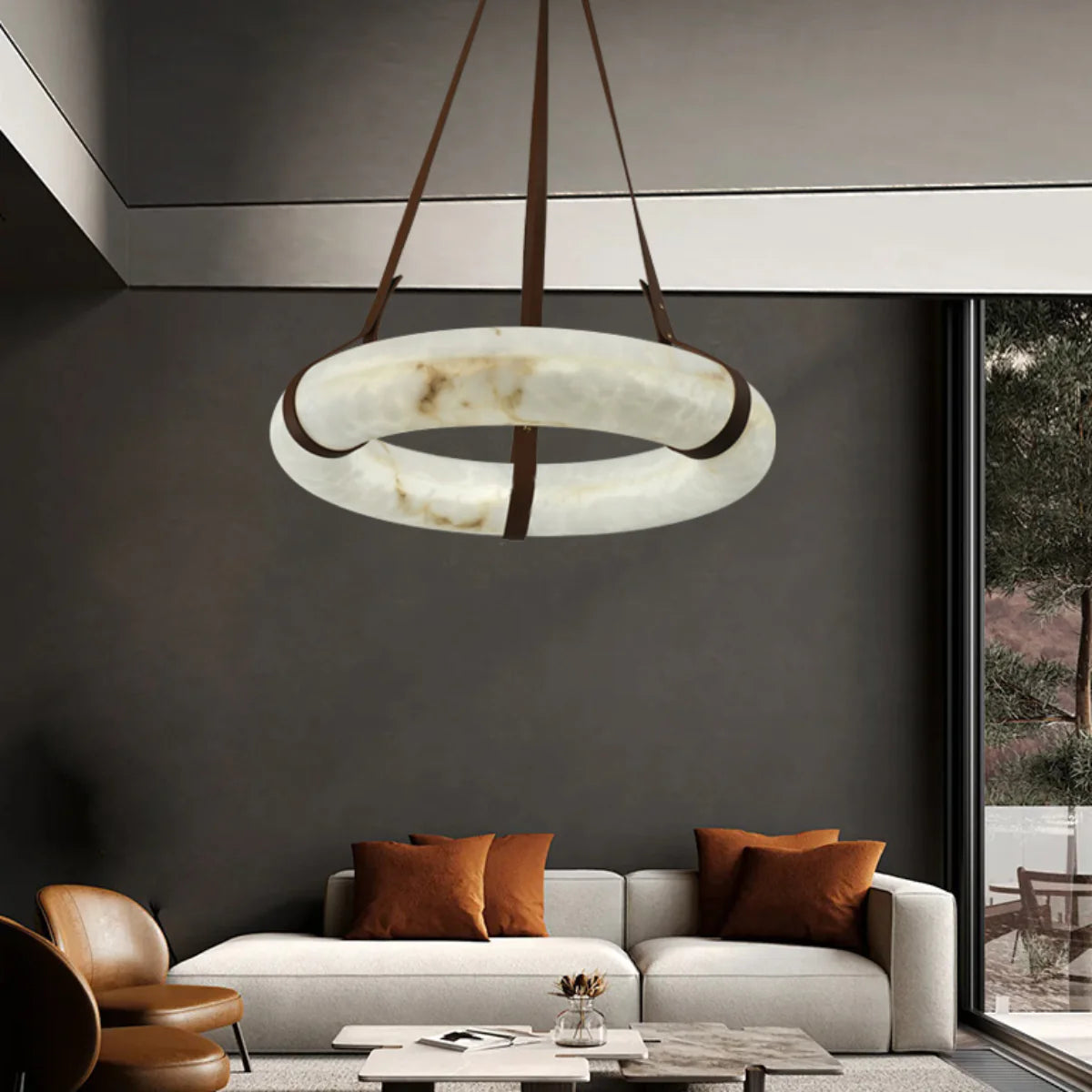 Spanish Alabaster Pendant Light View 5 | Oslo B Pendant Light | Spanish Alabaster | JINSHE | JINSHE