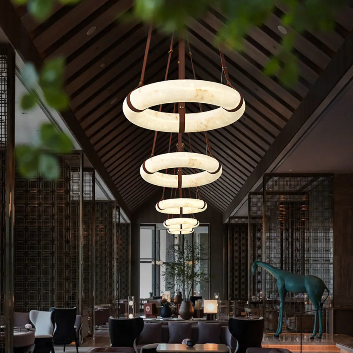 Spanish Alabaster Pendant Light View 4 | Oslo B Pendant Light | Spanish Alabaster | JINSHE | JINSHE
