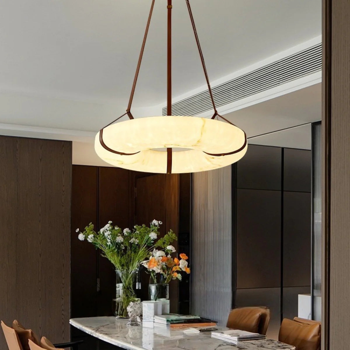 Spanish Alabaster Pendant Light View 6 | Oslo B Pendant Light | Spanish Alabaster | JINSHE | JINSHE