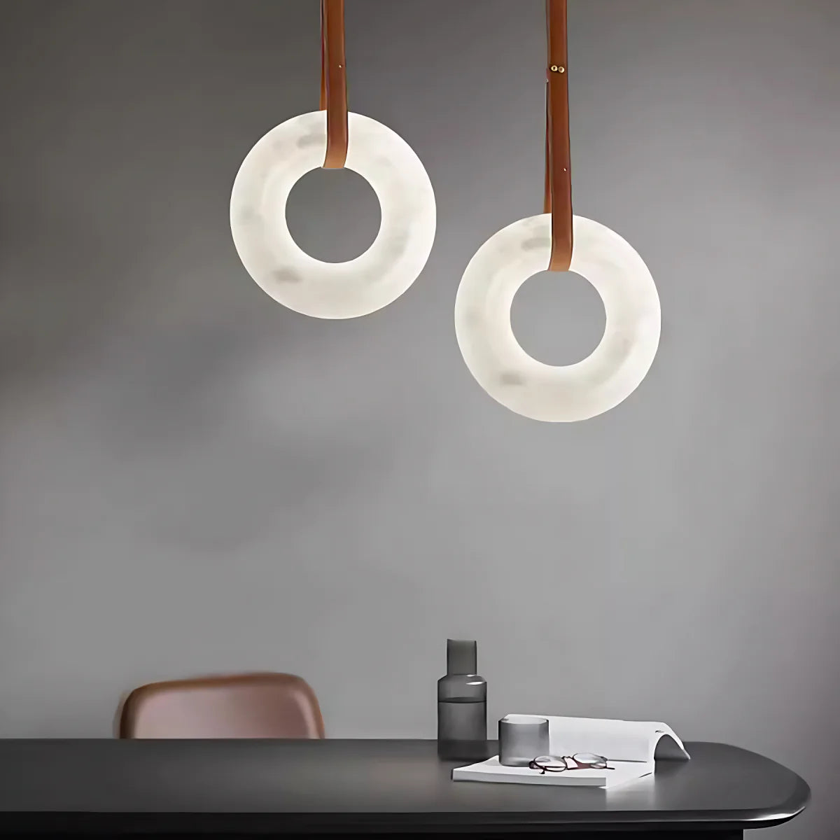 JINSHE Spanish Alabaster Pendant - Organic Sculptural Form for Modern Spaces Pendant Light - product image