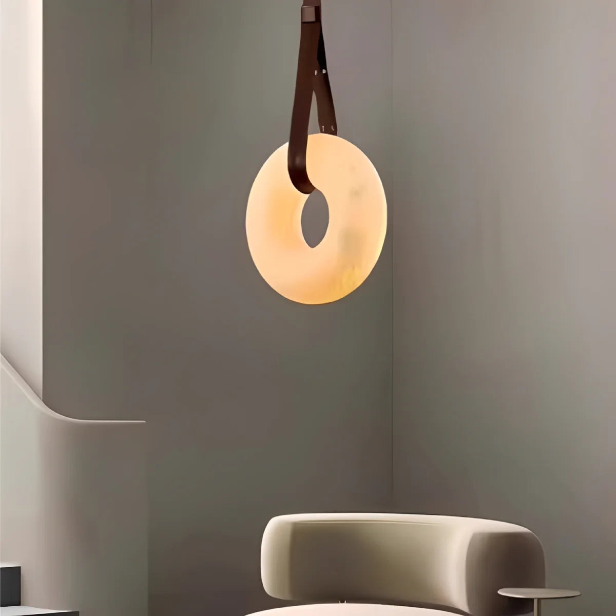 JINSHE Spanish Alabaster Pendant - Organic Sculptural Form for Modern Spaces Pendant Light - product image