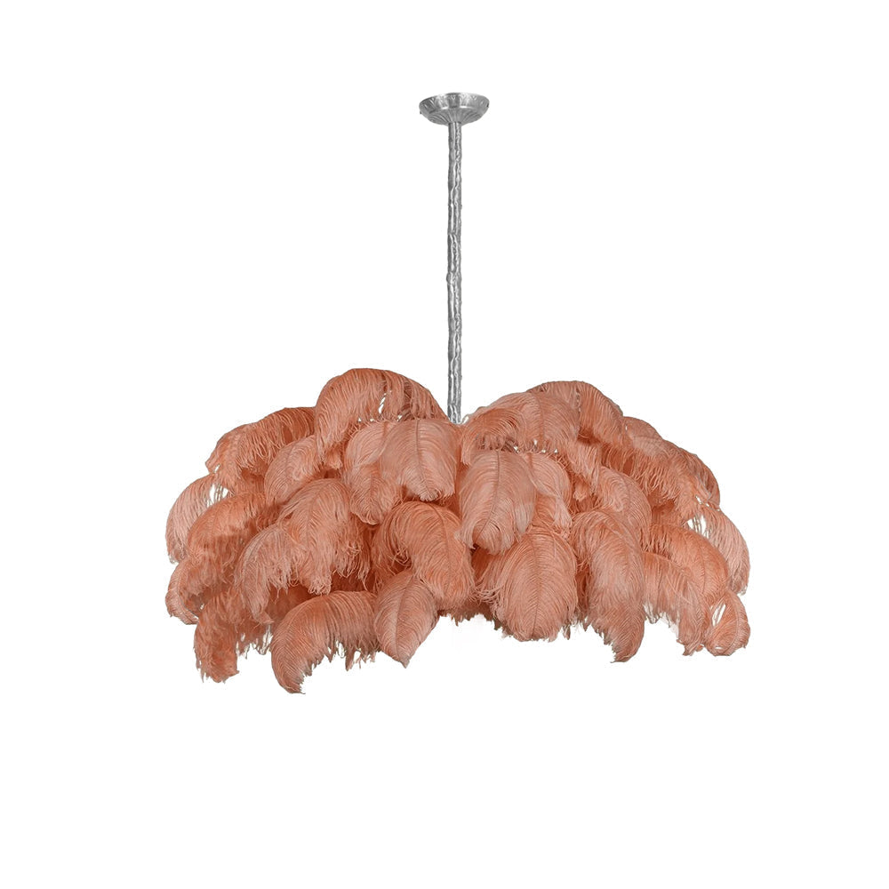 Pluma Sculptural Feather Chandelier – macro detail view #1 #2 #3