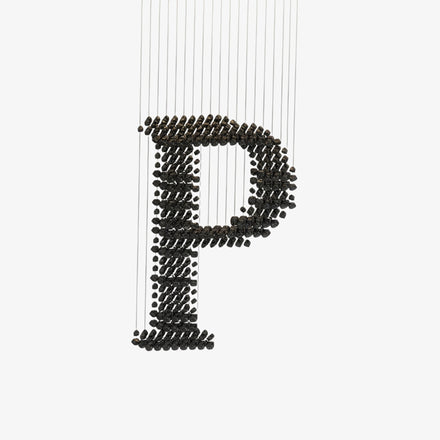Charcoal Sculptural Chandelier (Model P)