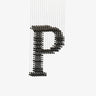 Charcoal Sculptural Chandelier (Model P)