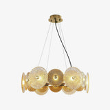 Paige Curated Mouth-Blown Frosted Glass Chandeli – 8heads ∅ 31.5 x H 7.9  Dia 80cm x H 20cm finish configuration
