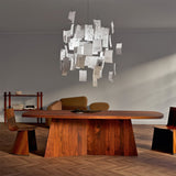 Paper Chandelier Washi – Ambient Illumination in Luxury Interior Setting View 7