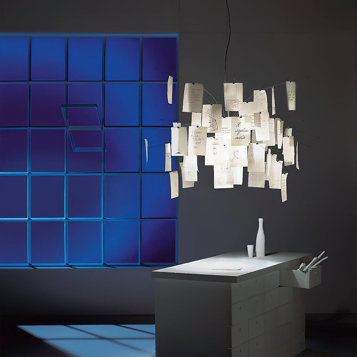 Paper Chandelier Washi – Ambient Illumination in Luxury Interior Setting View 8