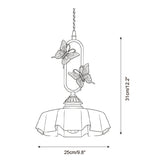 Papilora Curated Amber Art Glass Pendant Light – dimensional scale reference