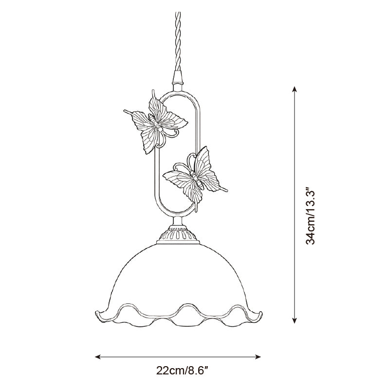 Papilora Curated Amber Art Glass Pendant Light – handcrafted surface texture