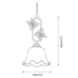 Papilora Curated Amber Art Glass Pendant Light – structural canopy joint detail