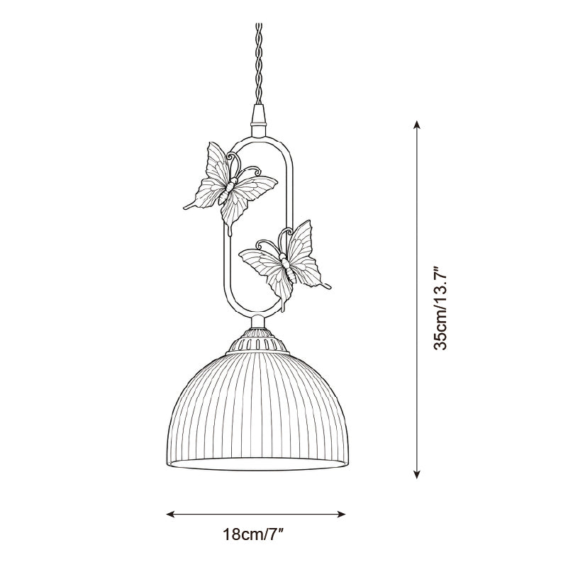 Papilora Curated Amber Art Glass Pendant Light – spatial dining room perspective