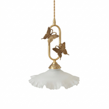 Papilora Curated Amber Art Glass Pendant Light – macro detail view #1