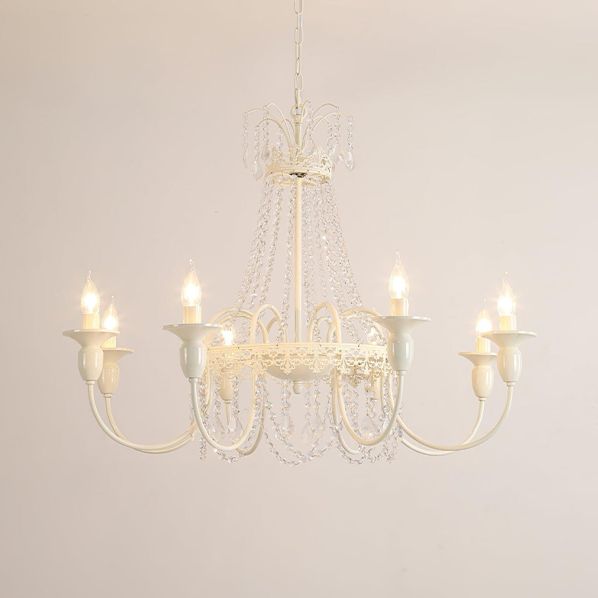 Pavia Curated Mouth-Blown Frosted Glass Chandeli – structural canopy joint detail